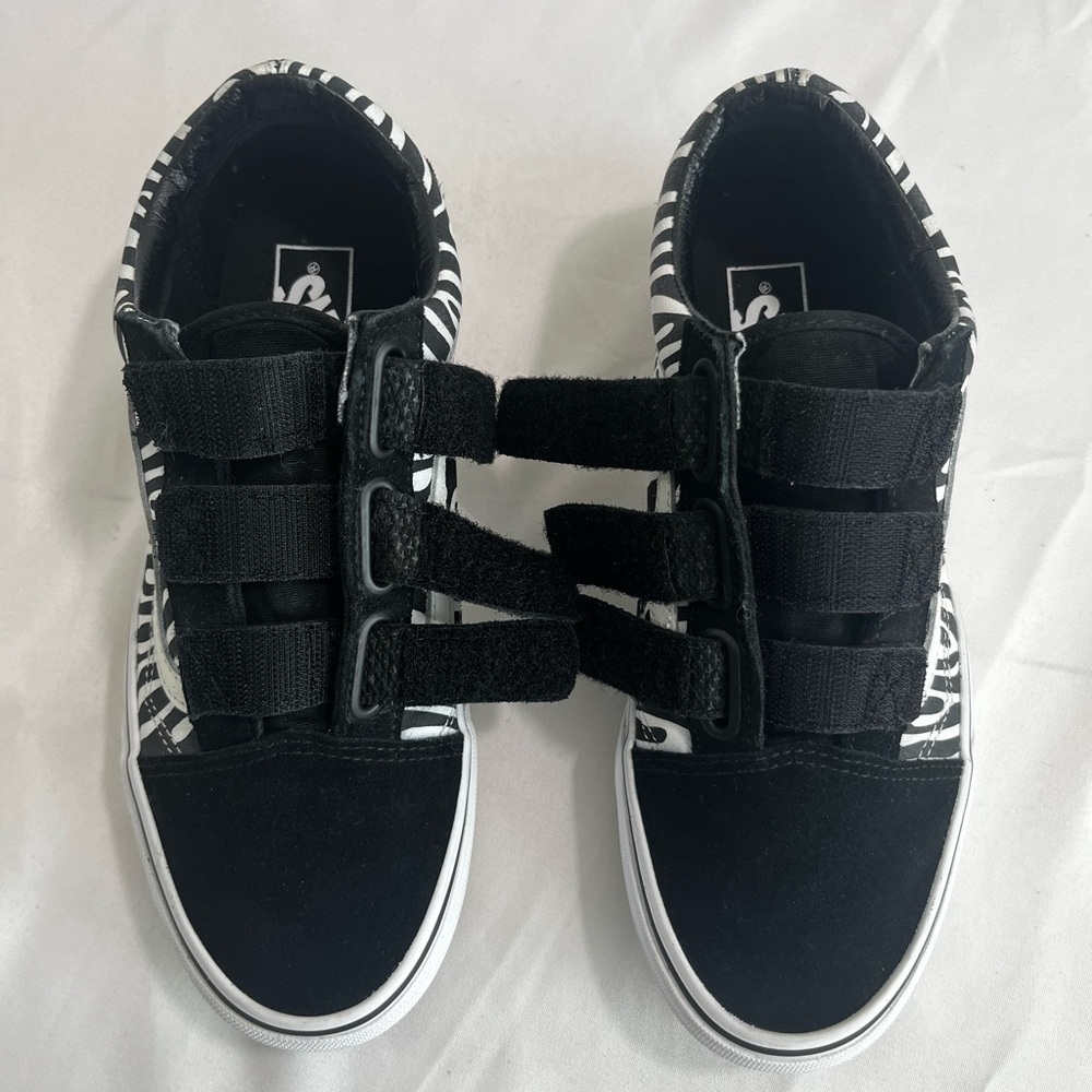 Vans Old Skool Zebra Skate Sneakers W 9 M 7.5 Unisex, Straps - Picture 8 of 11